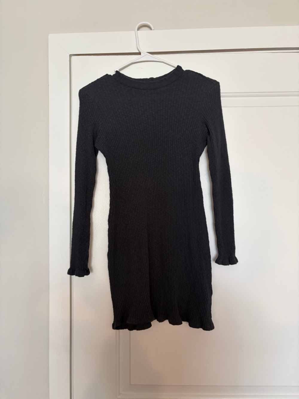 Billabong Black Long Sleeve Ribbed Knit Dress
